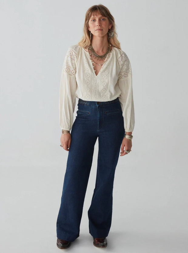 MAISON HOTEL Josephine Blouse in Broderie Merengue