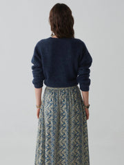 MAISON HOTEL Philippo Alpaca Sweater in Blueberry