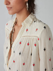 MAISON HOTEL Phoebe Blouse in Bohemian Rhapsody