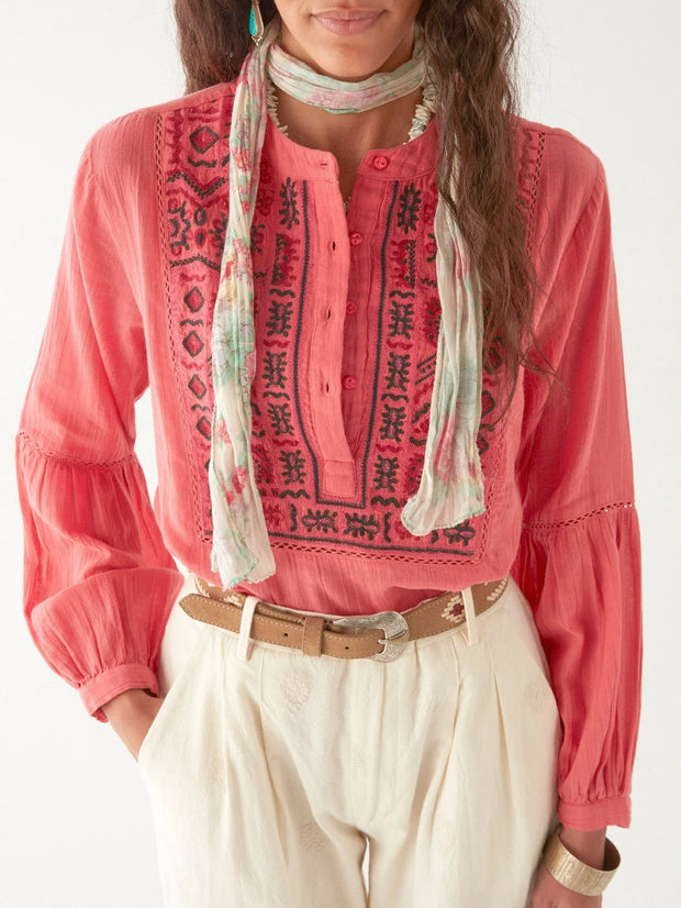 MAISON HOTEL Shanti Blouse in Strawberry fields