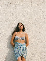 Peony Swimwear Ruched Cup Balconette in Blubell Iridescent Sea Fremantle