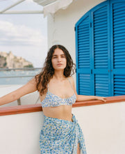 Peony Swimwear Ruched Cup Balconette in Blubell Iridescent Sea Fremantle