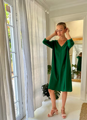 HOTEL Havana Silk Pelota Dress in Emerald Green Iridescent Sea Fremantl