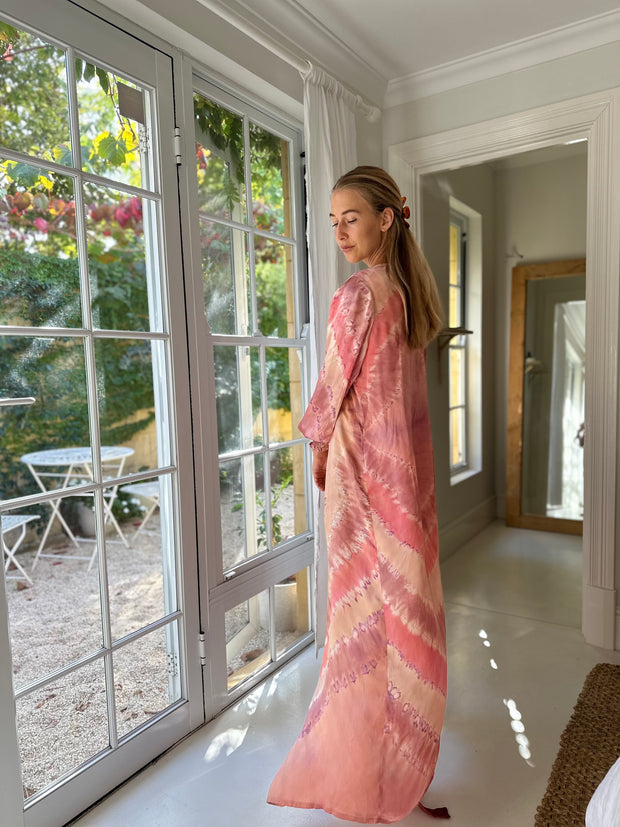 Hotel Havana Silk Wrap Dress in nude Iridescent sea South Fremantle Western Australia