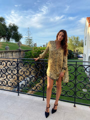 Valentina Gold mini dress
