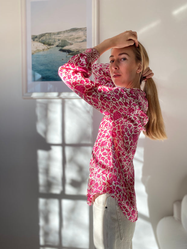 HOTEL The Fleurs Silk Blouse in Cherry Blossom