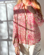 HOTEL The Fleurs Silk Blouse in Soft Pink