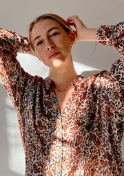 HOTEL The Fleurs Silk Blouse in Sunkiss