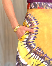 Havana Silk Skirt in Sunset