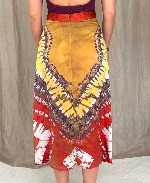 Havana Silk Skirt in Sunset