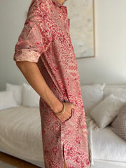 HOTEL New Yorker Dress in pink batik Iridescent Sea Fremantle Perth Western Australia
